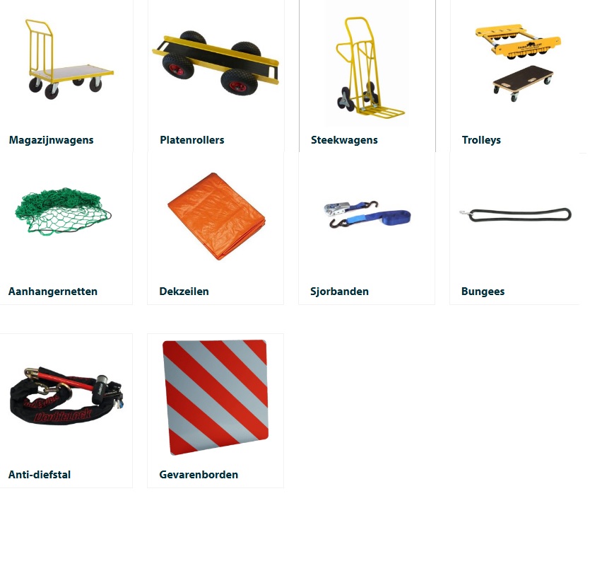 Transport karren en materiaal